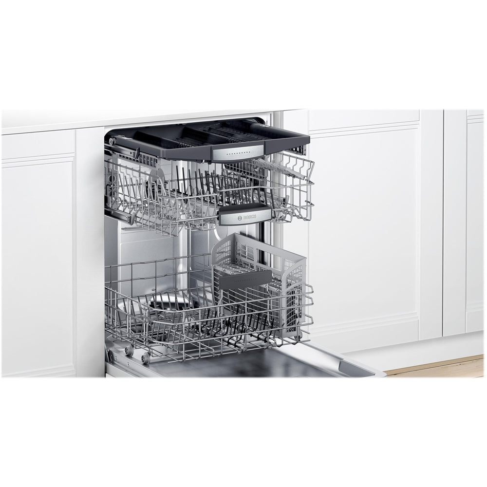 Bosch - 800 Series 24 Top Control Built-In Dishwasher with CrystalDry, Stainless Steel Tub, 3rd Rack, 42 dBa - Custom Panel Ready