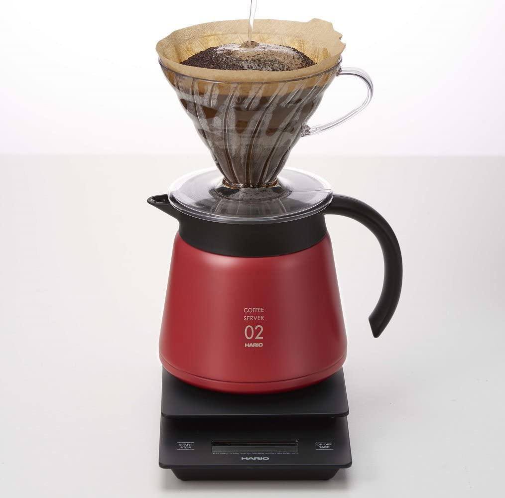 Hario V60 Thermal Insulation Stainless Server 600 Red VHS-60R