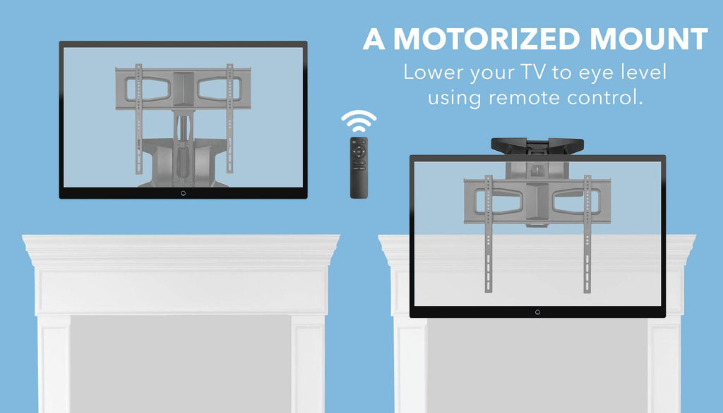 Motorized Fireplace TV Wall Mount | Fits 40-70 inch TV Screen | Mount It! MI-386