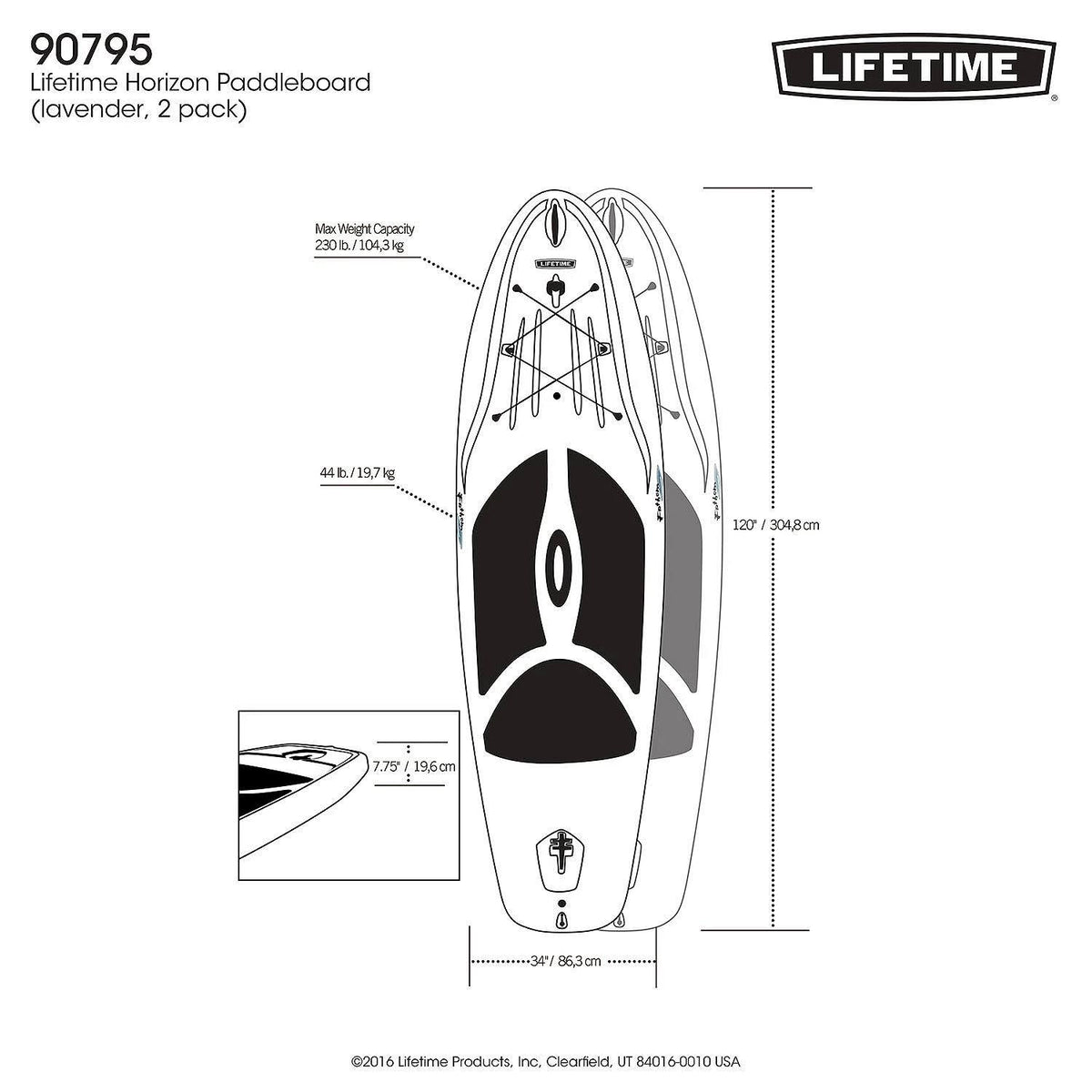 Lifetime Horizon 100 Stand-Up Paddleboard (Paddle Included)