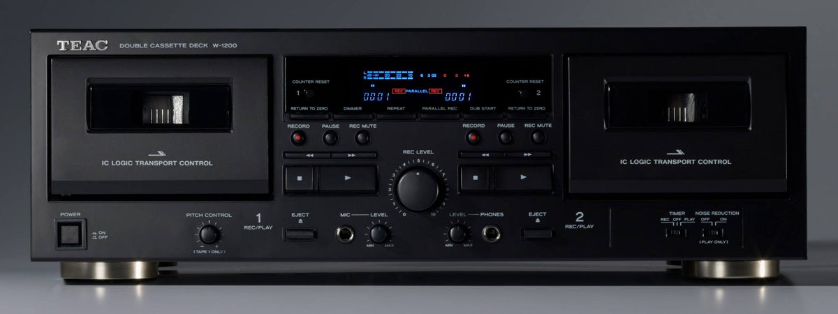Teac Double Cassette Deck (Black) W-1200-B