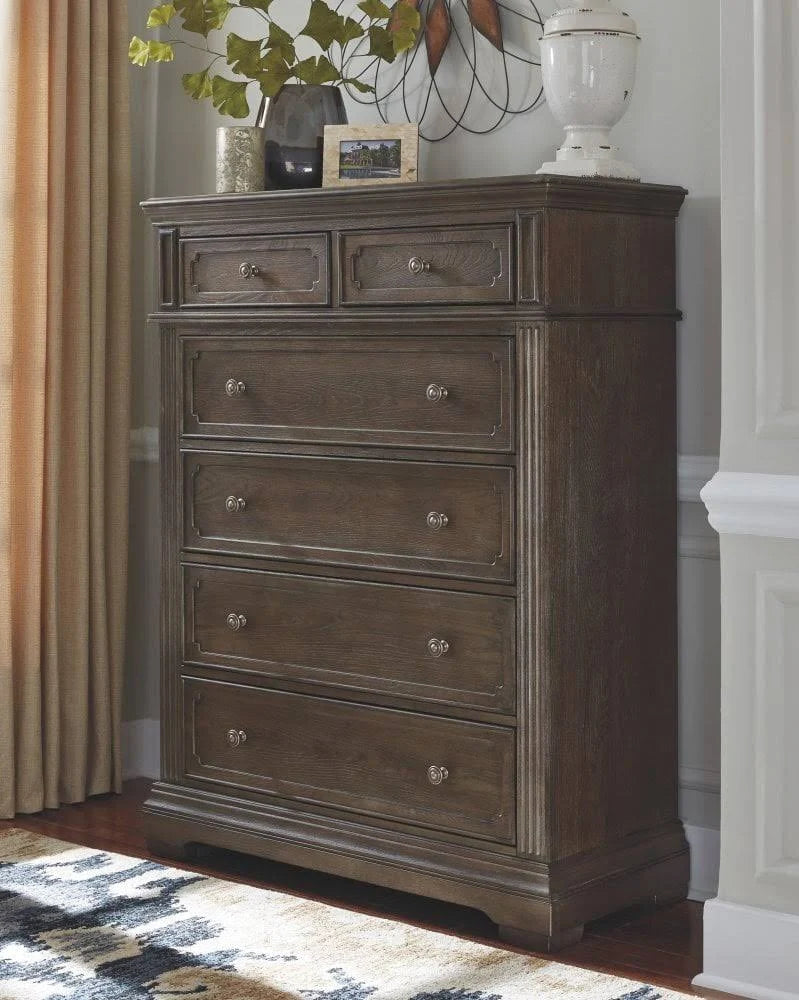 Mikalene - Brown Metallic - Six Drawer Chest B737-46