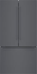 Bosch - 800 Series 21 Cu. Ft. French Door Counter-Depth Smart Refrigerator - Black stainless steel