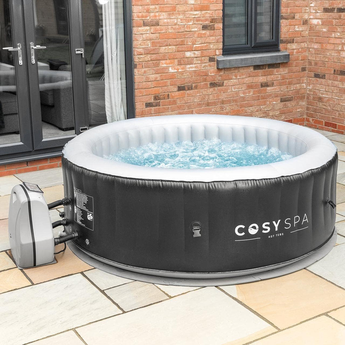 COSYSPA Inflatable Hot Tub Spa [2022 Model] - Outdoor Bubble Hot Tub | 2-6 Person Capacity ?C Quick Heating Hot Tub | Inflatable Hot Tub | Outdoor Inflatable Hot Tub Spa (Hot Tub Only - 6 Person)