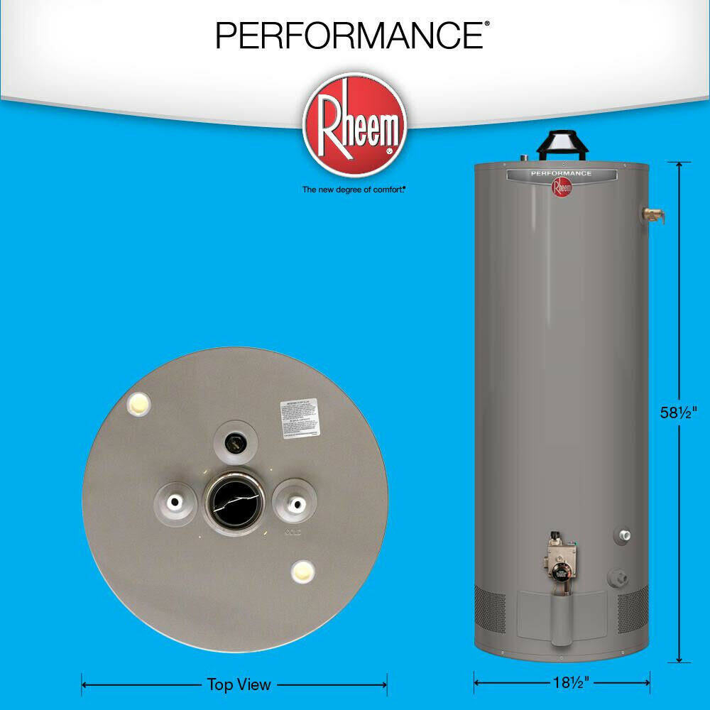 Rheem Performance Manufactured Housing 40 gal. Tall 6 Year 34,000 BTU Natural