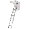 Werner AA1510 18 in W x 24 in L x 7 ft to 9 ft 10 in H Compact Attic Ladder