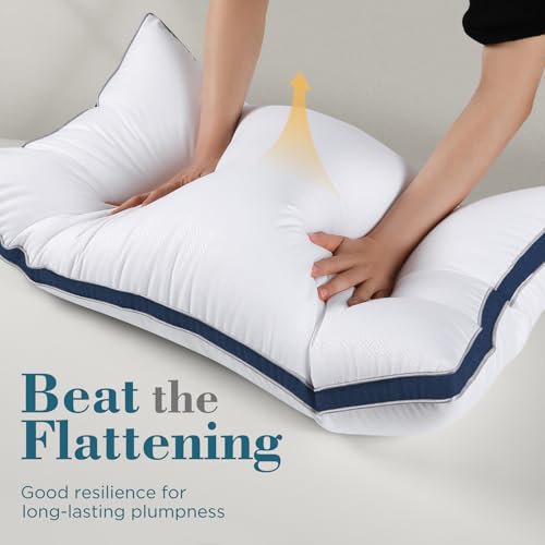 viewstar Bed Pillows King Size Set of 2, Hotel Quality, Down Alternative Big Pillow for Back, Stomach or Side Sleepers, Firm