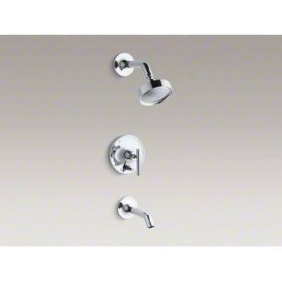 Kohler K-T14420-4E-CP Purist Rite-Temp Pressure-Balancing Bath and Shower Faucet TRIM, Valve Not Included, Polished Chrome