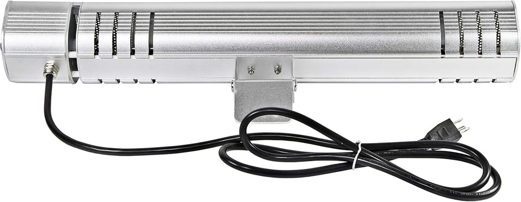 Comfort Zone CZPH20RSL Outdoor and Indoor Patio Heater - Wall-Mounted Heating Device with Halogen Tube and Adjustable Heat Output - Waterproof Warmer for Residential and Commercial Spaces