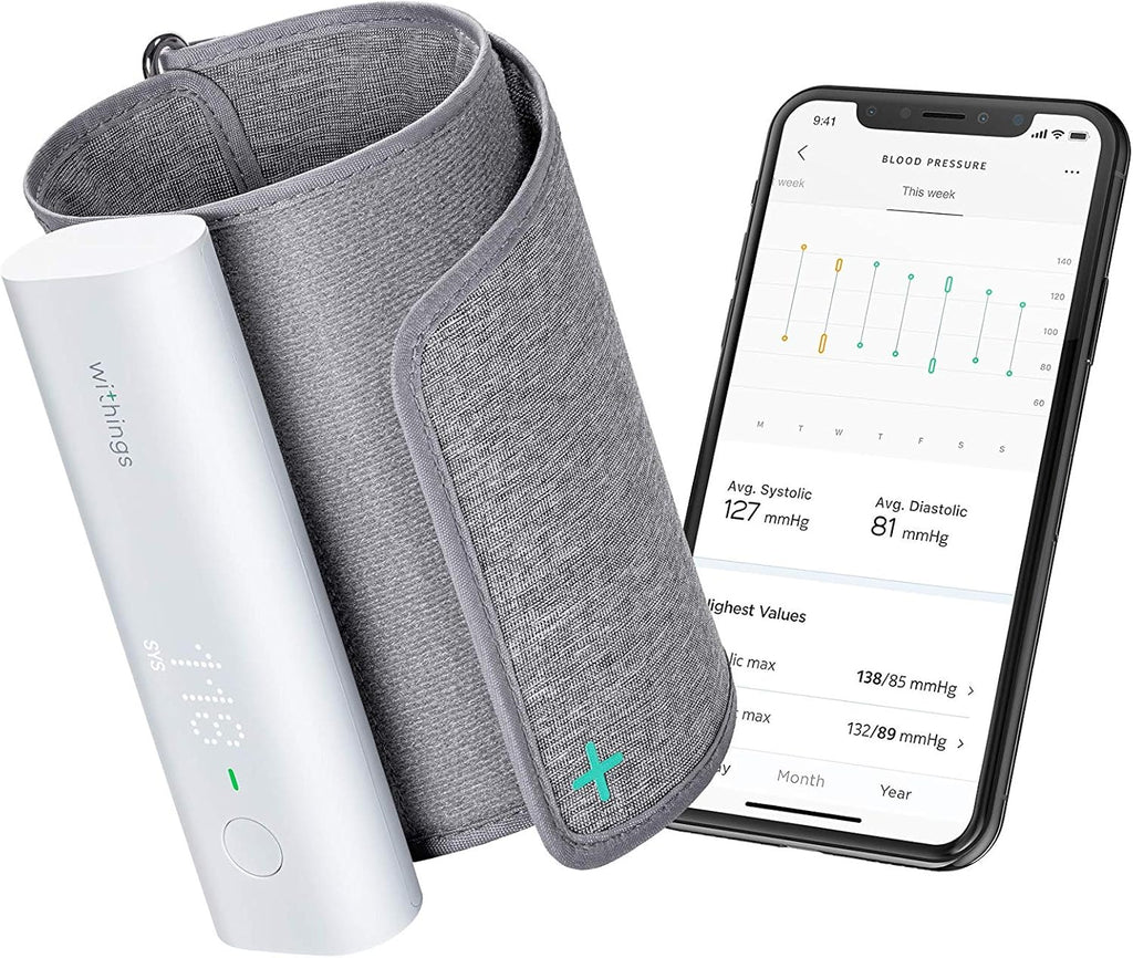 Withings BPM Connect, Wi-Fi Smart Blood Pressure Monitor: Medically Accurate, FSA/HSA Eligible, Connects Easily to app for iOS & Android, Grey