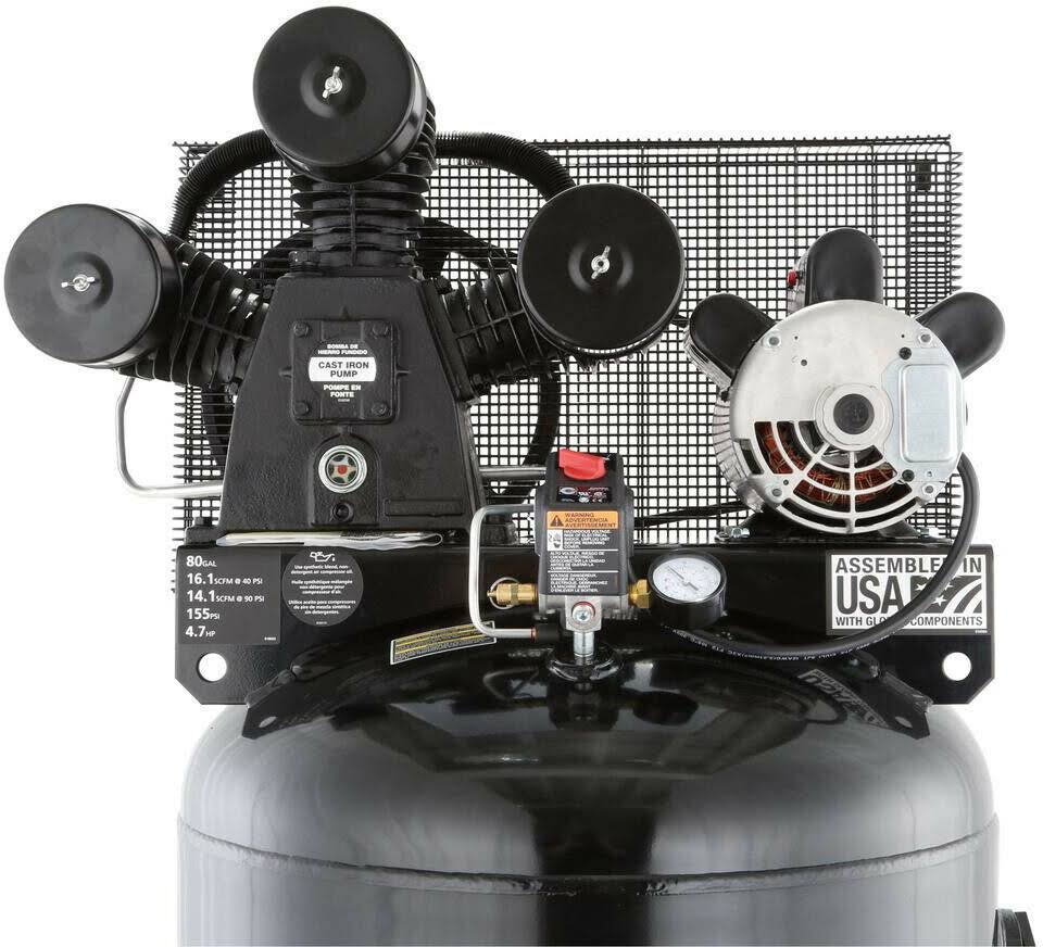 Husky 80 gal. 3 Cylinder Single Stage Electric Air Compressor