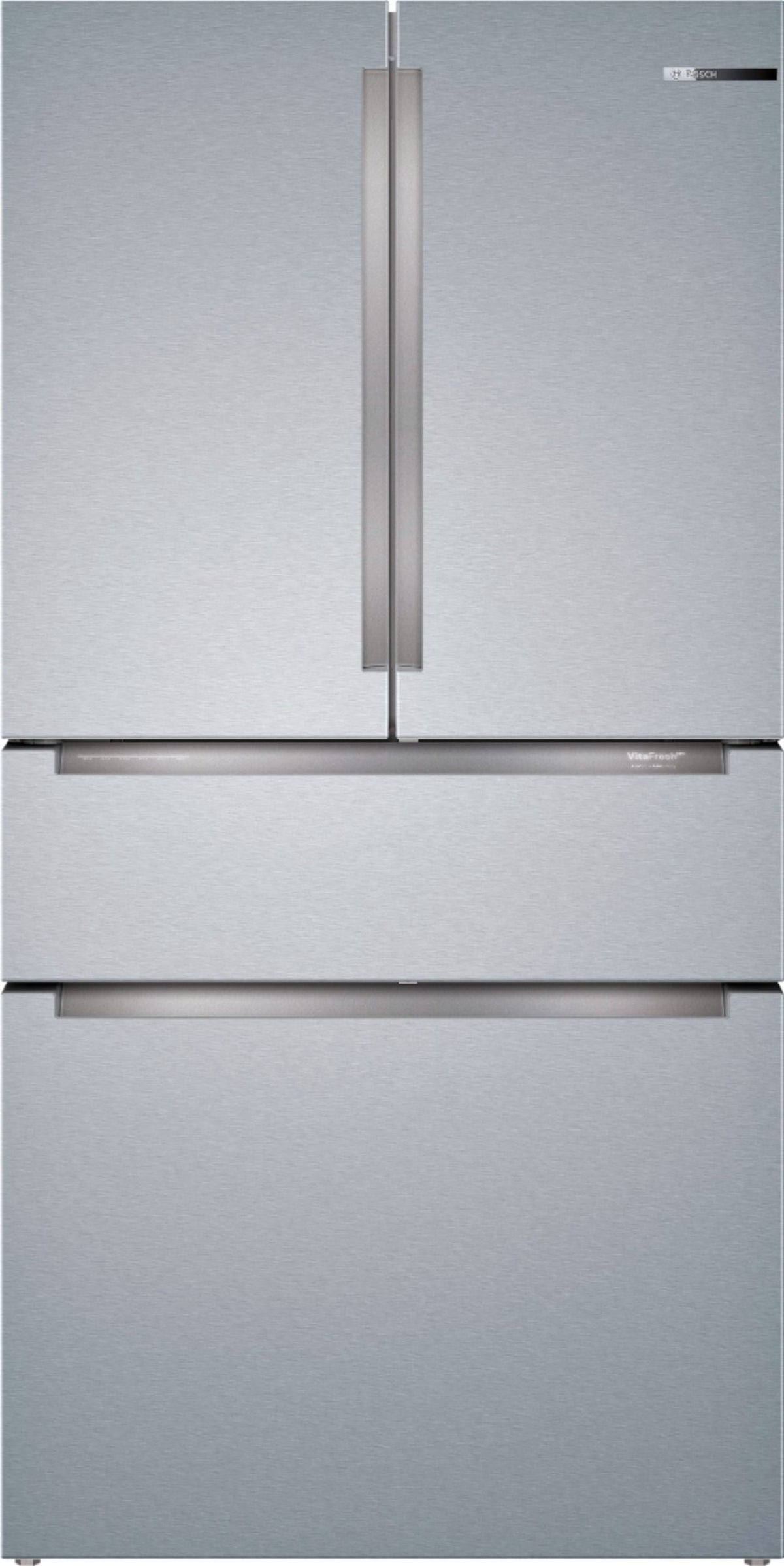 Bosch - 800 Series 20.5 Cu. Ft. 4-Door French Door Counter-Depth Smart Refrigerator - Stainless steel