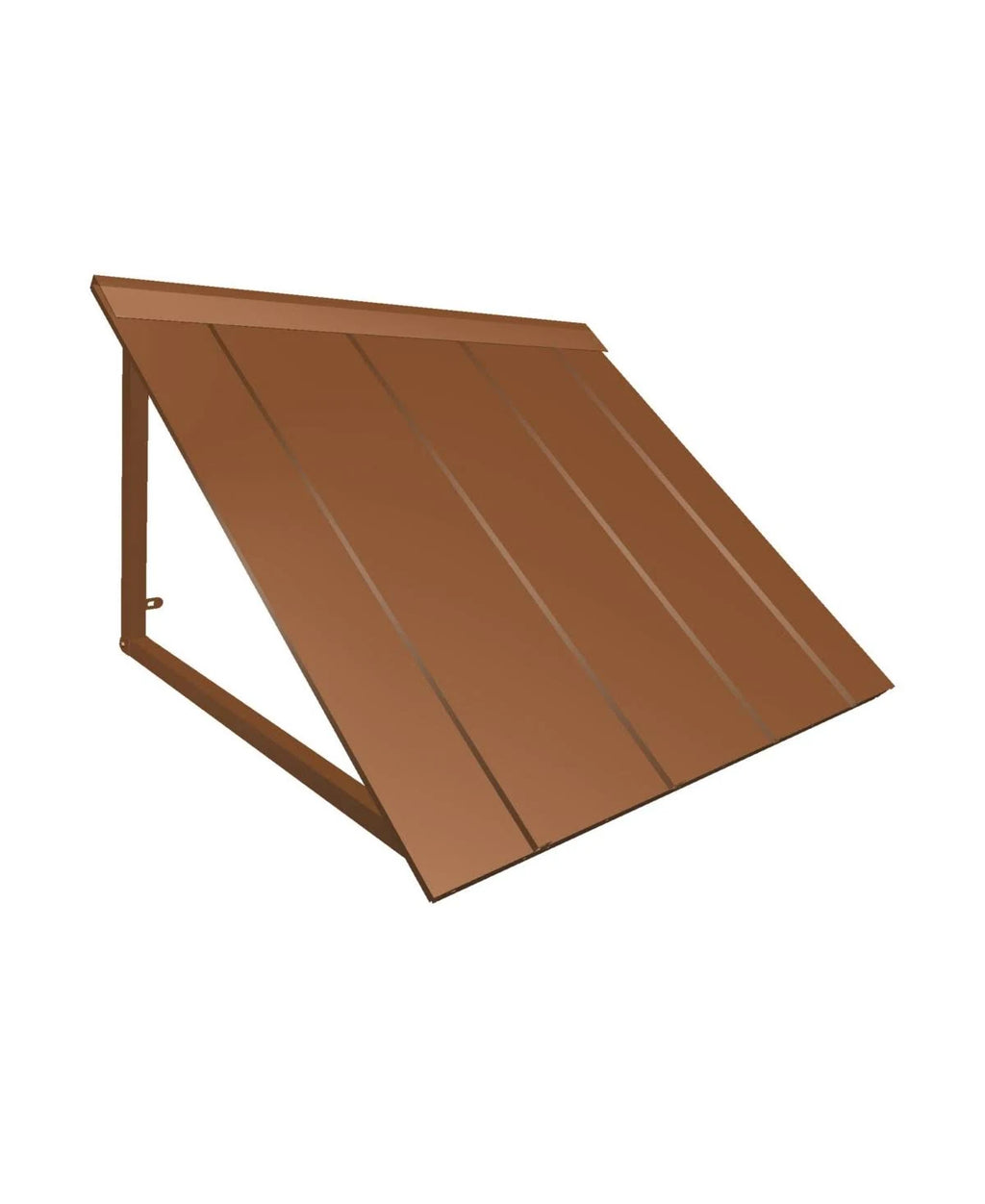 Awntech H23-US-7COP 7 ft. Houstonian Metal Standing Seam Awning Copper - 92 x 24 x 36 in.