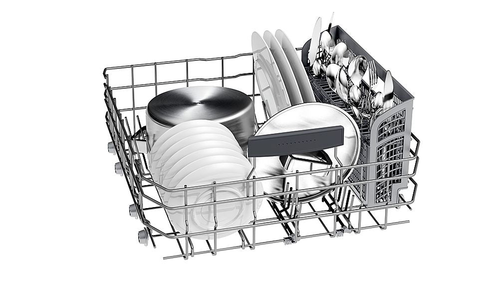 Bosch - 800 Series 24 Top Control Built-In Dishwasher with CrystalDry, Stainless Steel Tub, 3rd Rack, 42 dBa - Custom Panel Ready