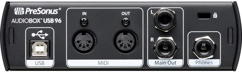 Presonus AudioBox 96 Studio Audio Interface with Creative Software Kit and Studio Bundle and CR5-X Pair Studio Monitors with Isolation Pads with and 1/4 Cables