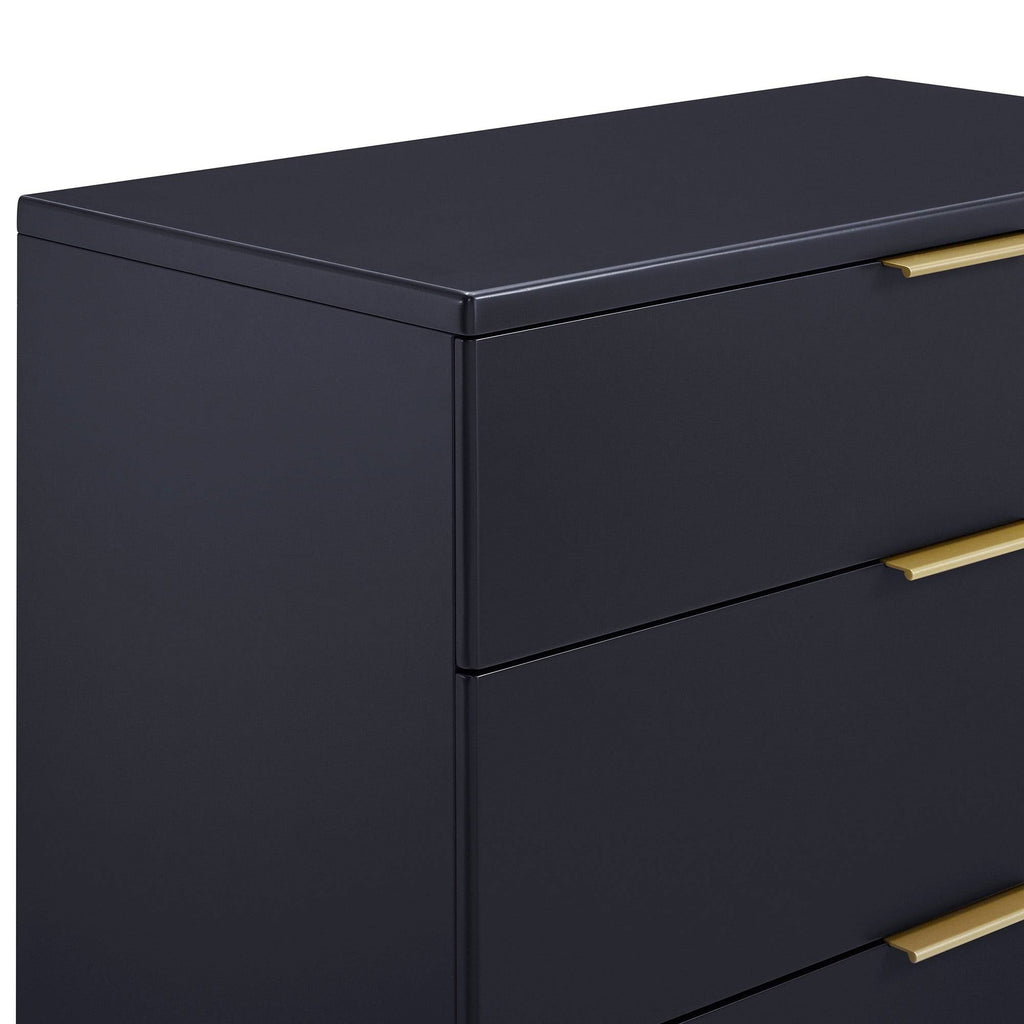Delta Children Hendrix 3 Drawer Dresser in Bianca White/Bronze
