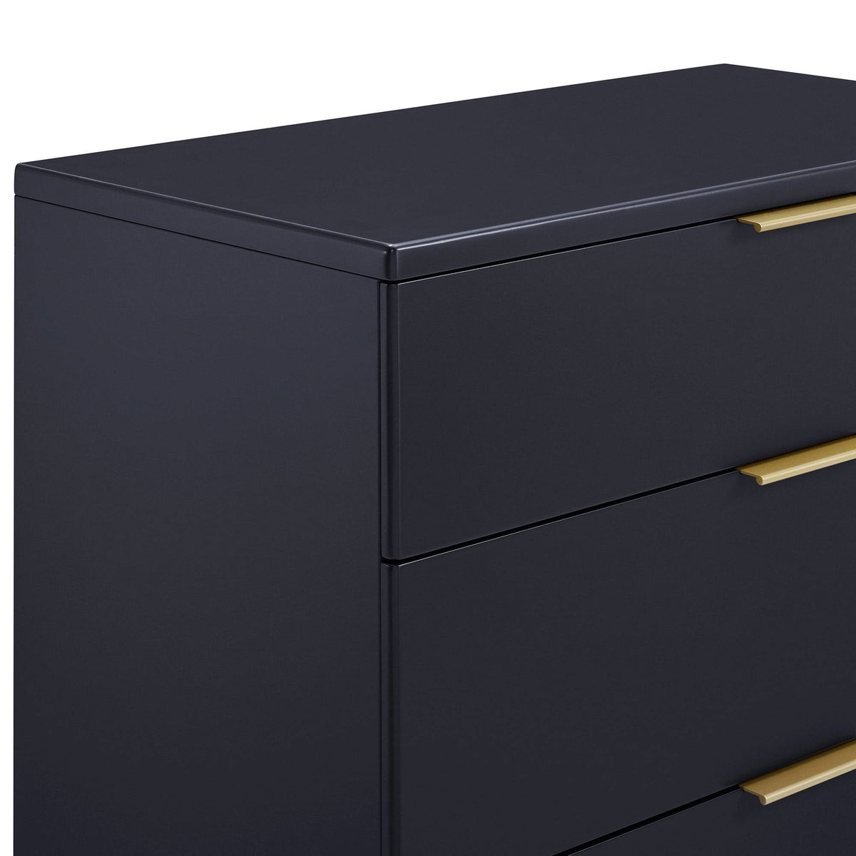 Delta Children Hendrix 3 Drawer Dresser in Bianca White/Bronze