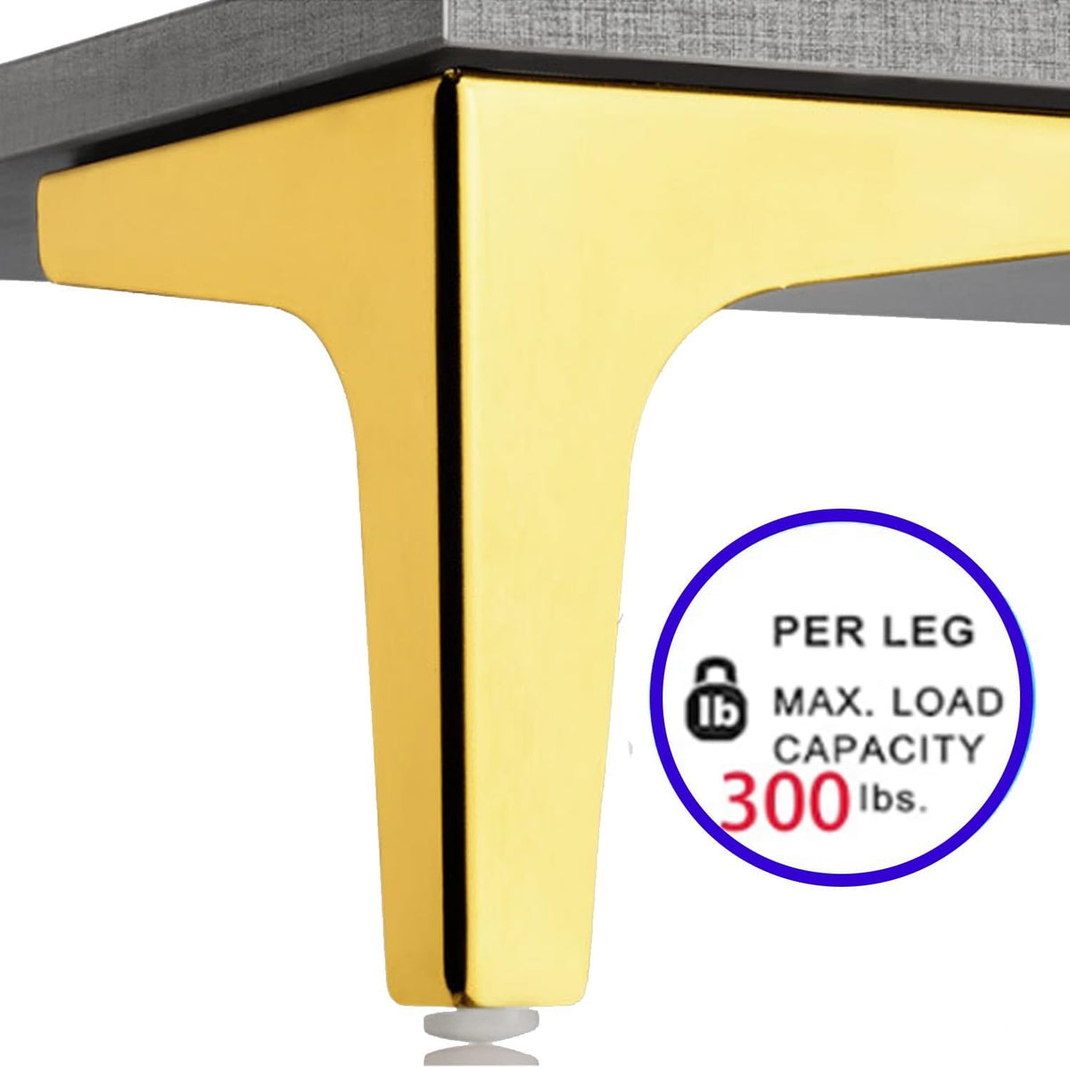 4 Inch Furniture Legs Modern Metal Cabinet Legs Set of 4, Furniture Feet Black Dresser Legs DIY Replacement Feet for Table Sofa Nightstand Chair Couch Ottoman Cabinet