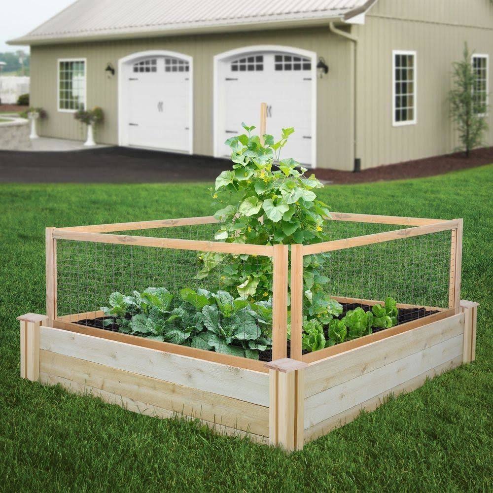 CritterGuard 23.5 in. Cedar Garden Fence (4-Pack)