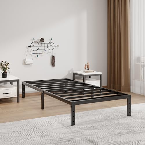 Metal Bed Frame Full Size - 14 Inch Heavy-Duty Full Platform Bed Frame No Box Spring Needed, Easy Assembly, Noise-Free, Sturdy Mattress Foundation, Underbed Storage Space