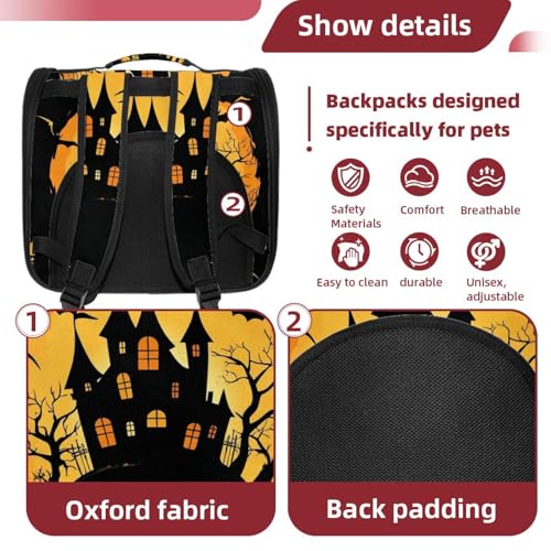 Halloween Pet Carrier Airline Approved Pet Carrier Bag Dog Carrier for Small Medium Cats Dogs Puppies Kitten