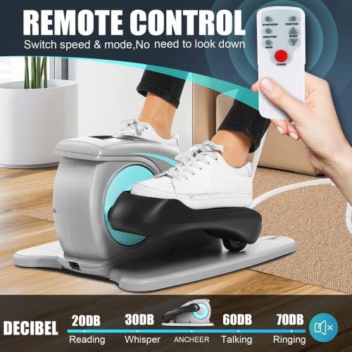 ANCHEER Under Desk Elliptical Machine - Quiet Pedal Exerciser for Seniors, Office & Home, Low-Impact Seated Leg Workout Equipment, Smart LCD Display, Remote Control