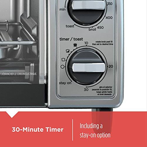 4-Slice Stainless Steel Toaster Oven Black + Decker, Silver