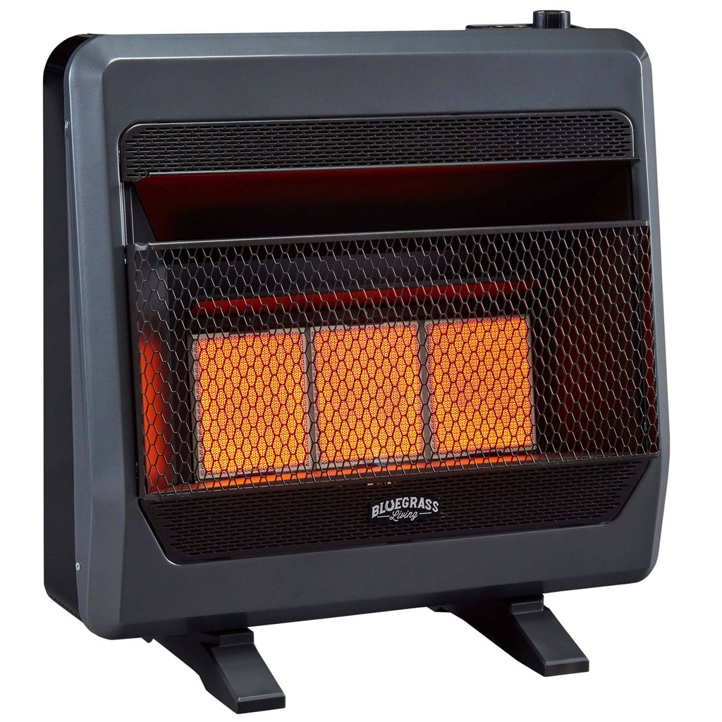 Bluegrass Living Propane GAS Vent Free Infrared GAS Space Heater with Blower and Base Feet - 28,000 BTU