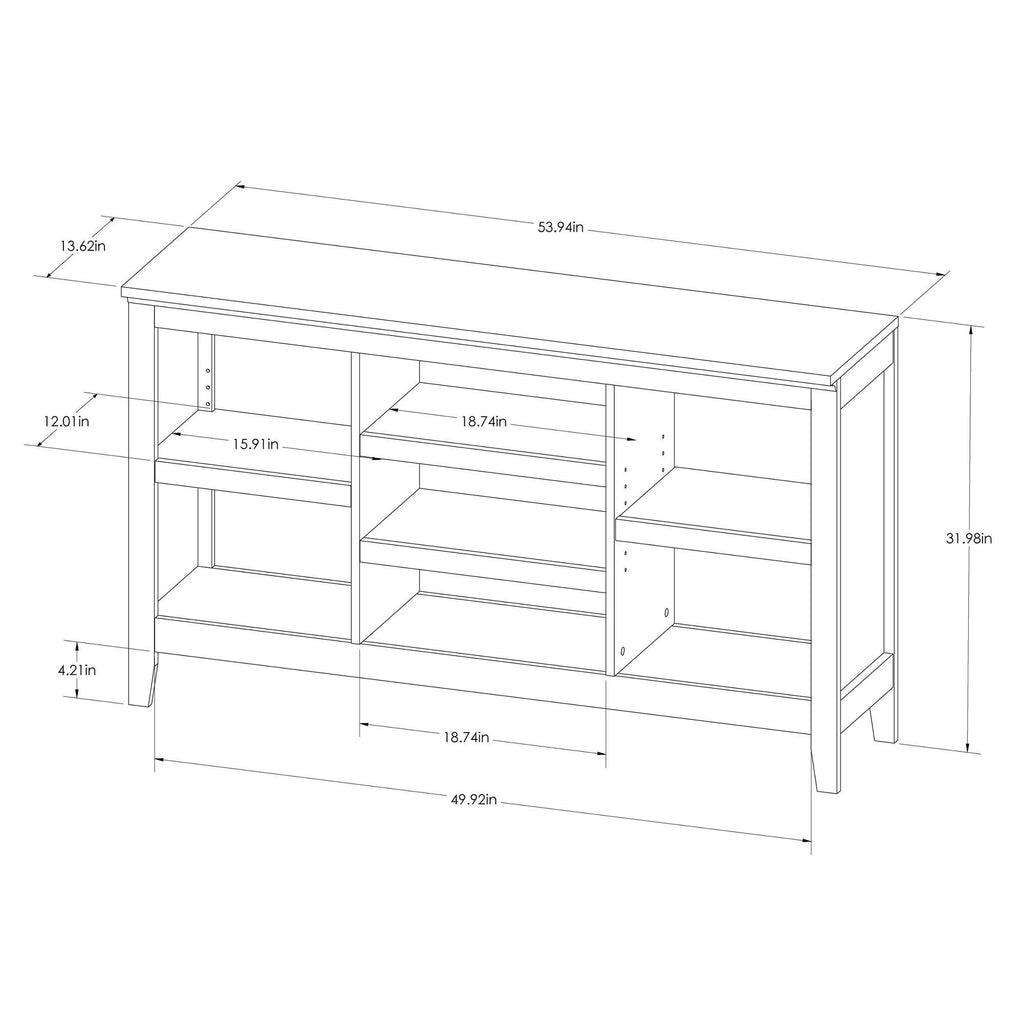 Threshold Carson Horizontal Bookcase with Adjustable Shelves - Black