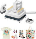 xTool Heat Press Machine 3-in-1 Kit, Smart Press & Mini Iron Press with Platform & Control Pod, 10-25KG High Pressure, Detachable Portable Heat Press Machine for T-Shirts Vinyl Sublimation Crafts