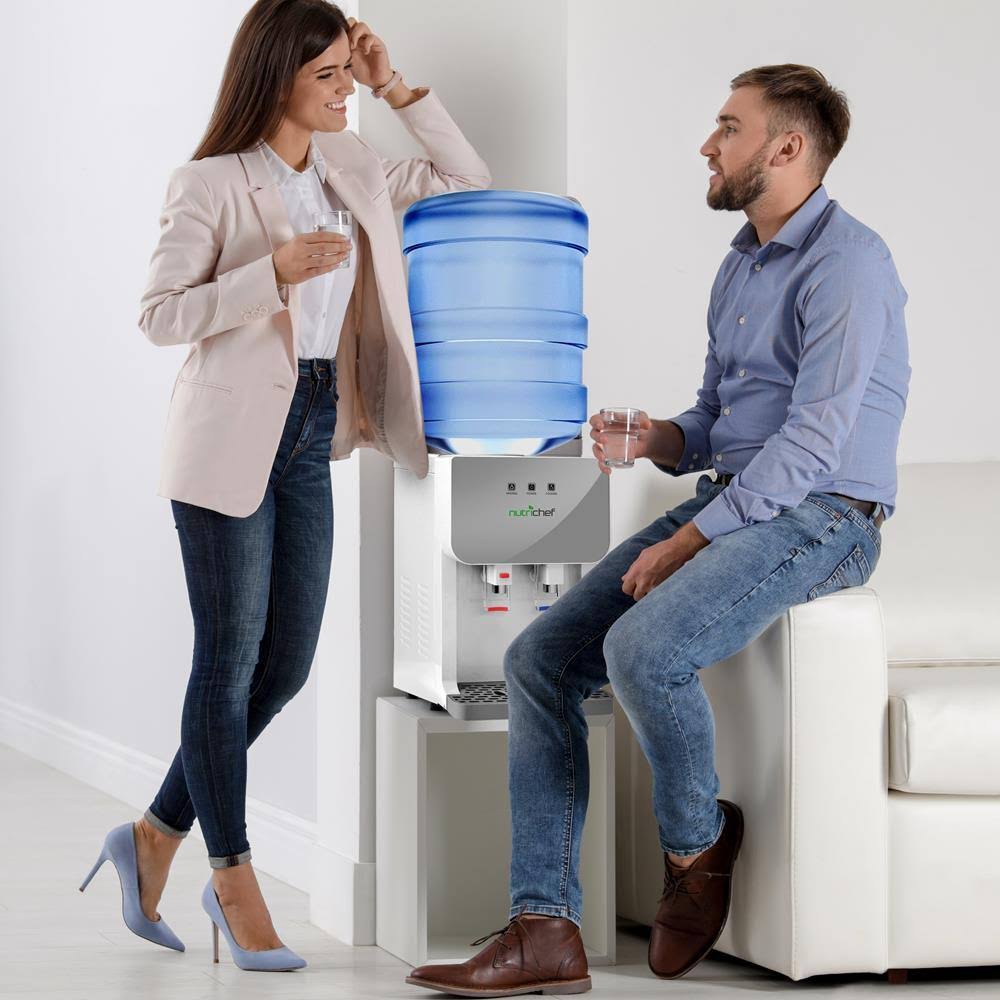 Nutrichef PKTWC36SL Universal Top Loading Hot and Cold Water Dispense