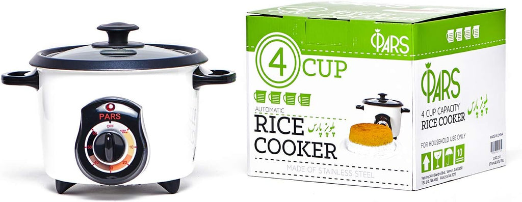 Pars Automatic Persian Rice Cooker - Tahdig Rice Maker Perfect Rice Crust, 10 Cup