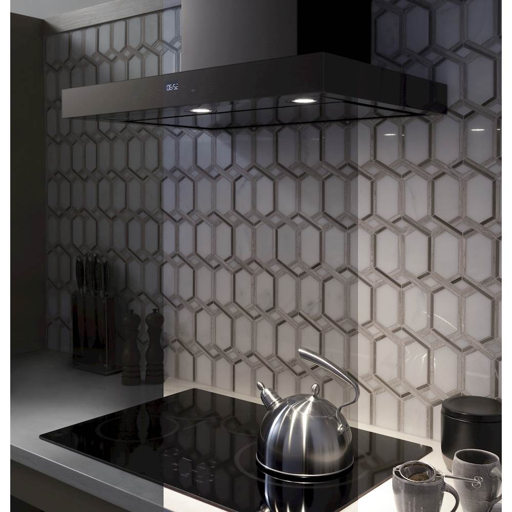 GE - 36 Convertible Range Hood - Black stainless steel