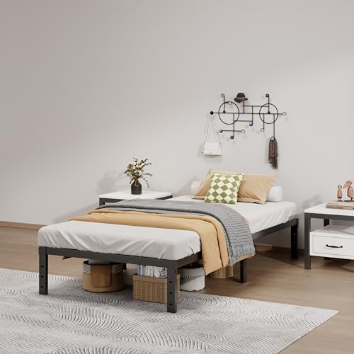 Metal Bed Frame Full Size - 14 Inch Heavy-Duty Full Platform Bed Frame No Box Spring Needed, Easy Assembly, Noise-Free, Sturdy Mattress Foundation, Underbed Storage Space