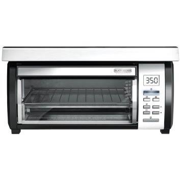 Blackdecker-space-maker-digital-toaster-oven-stainless-steel-black, Silver TROS1000