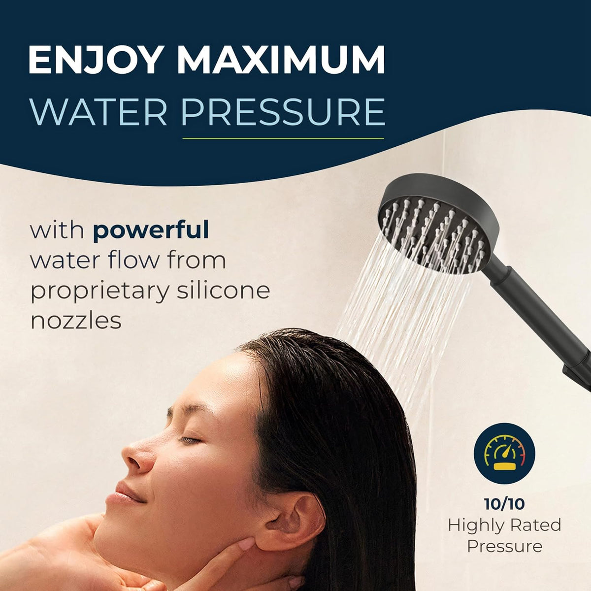 HammerHead Showers? Solid Metal LOW FLOW Handheld Shower Head with Hose and Brass Holder - OIL RUBBED BRONZE ?C Water Saving 1.75 GPM Detachable Shower Head - Adjustable Shower Wand Bracket & 6ft Hose