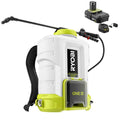 Ryobi P2860 One+ 18V Lithium-Ion Cordless 4 gal. Battery Backpack Chemical Sprayer - 2.0 Ah Battery and Charger Included