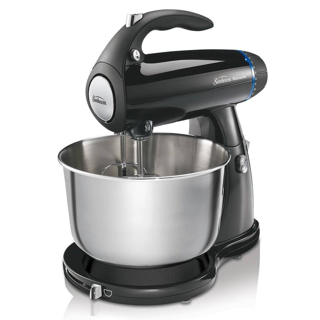 Sunbeam 2594 350-Watt Mixmaster Stand Mixer with Dough Hooks and Beaters, Black