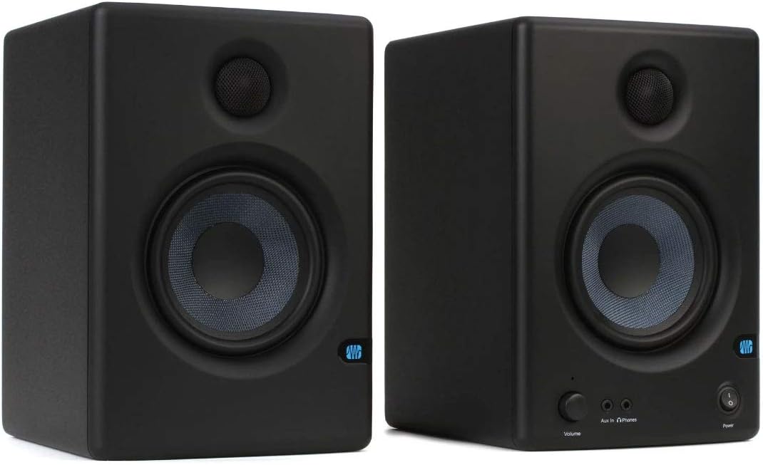 PreSonus AudioBox 96 Audio Interface (May Vary Blue or Black) Full Studio Bundle with Studio One Artist Software Pack with Eris 4.5 BT Pair Studio Bluetooth Monitors and 1/4?? Instrument Cable