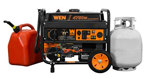 Wen DF475T 4750-Watt 120V/240V Dual Fuel Portable Generator with Wheel Kit and Electric Start - Carb Compliant