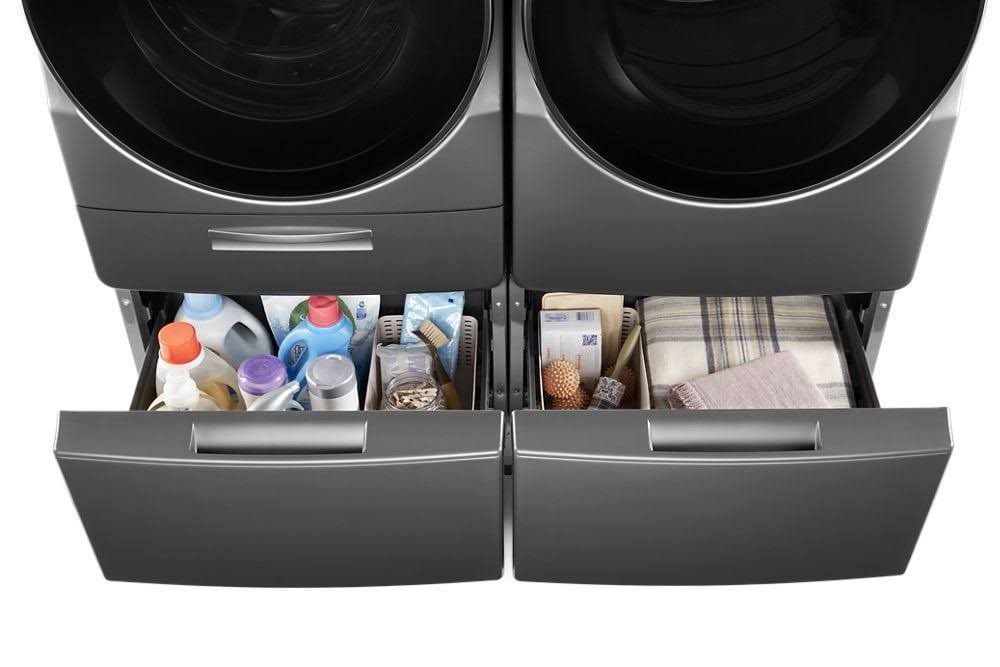 Whirlpool 15.5x22 Pedestal for Front Load Washer and Dryer with Storage WFP2715HC - Chrome Shadow