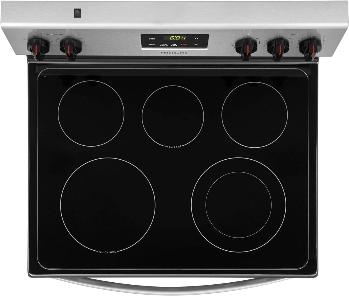 Frigidaire FCRE3052AS 30 Freestanding Electric Range with 5.3 cu. ft. Capacity Quick Boil Store-More Storage Drawer and SpaceWise Expandable Elements in Stainless Steel
