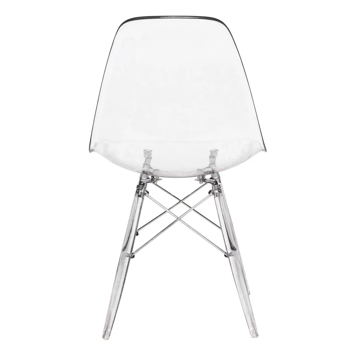 Dover Molded Side Chair with Acrylic Base, Set of 4 - Clear