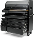 Olympia Tools Heavy Duty 52in. 15-Drawer Tool Chest and Rolling Cabinet Combo, Mechanic Tool Organizer Box for Garage Workshop, Black
