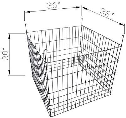 MTB Garden Wire Compost Bin 30x30x24 inches, Green, Garden Bed Fencing