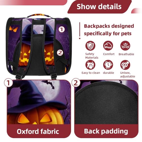 Halloween Pet Carrier Airline Approved Pet Carrier Bag Dog Carrier for Small Medium Cats Dogs Puppies Kitten