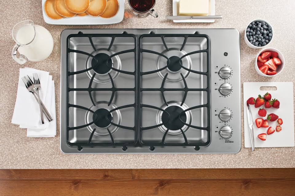 JGP333SETSS GE 30x22 Built-in Gas Cooktop - Stainless Steel