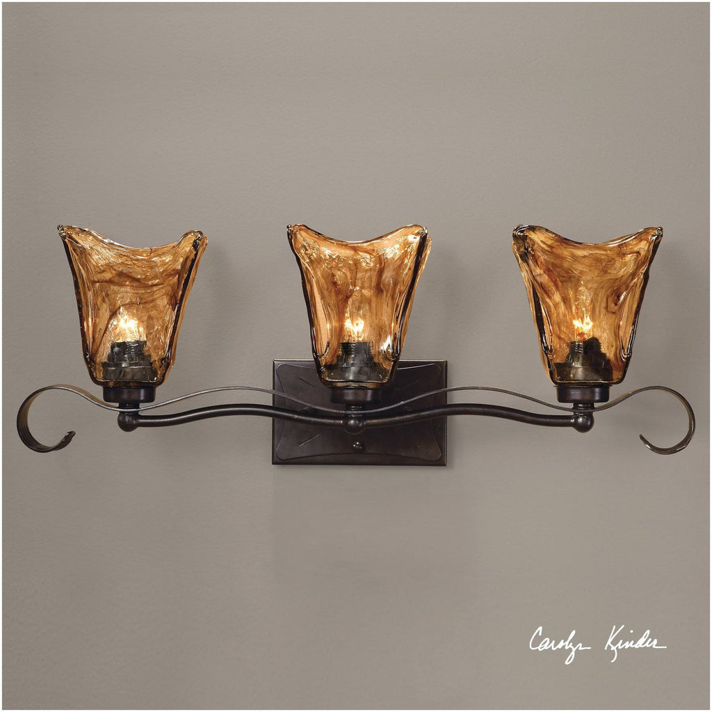Uttermost 22801 Vetraio 3 Light Bronze Vanity Strip