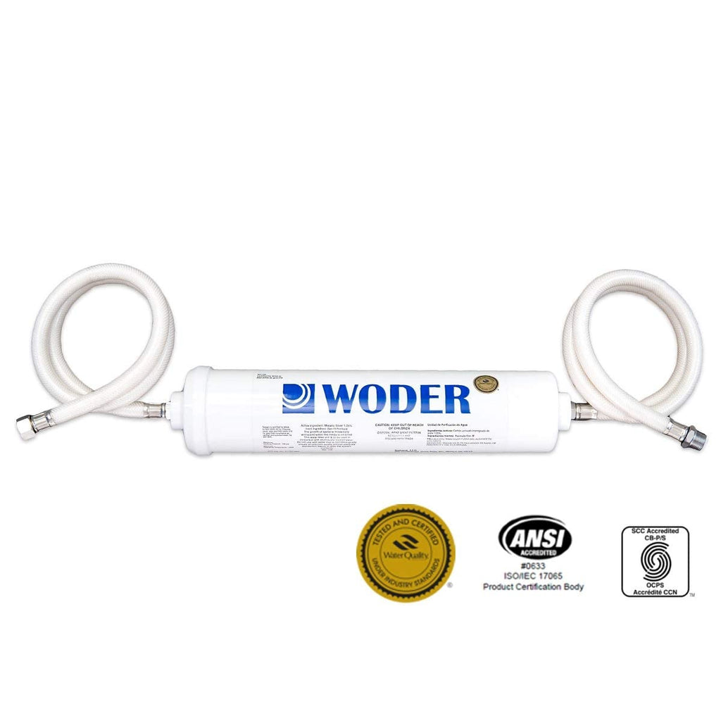 Woder WD-10K-ADV-DC Ultra High Capacity Under Sink Water Filter with Direct Connect Fittings - WQA Certified 10,000gal ?C Removes Chlorine, Lead, Chromium 6, Heavy Metals, Odors/Contaminants - US Made