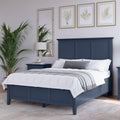 Modus Furniture Solid Wood Three Panel Bed, Queen (U.S. Standard), Grace - Blueberry
